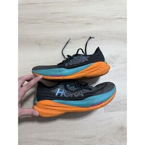Hoka One Mach X 2 Men's Size 12.5 D Black/Electric Aqua' Running Shoes